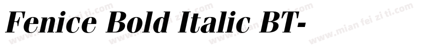Fenice Bold Italic BT字体转换